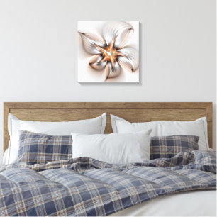 Floral Elegante Modernes Abstraktes Fraktal Leinwanddruck