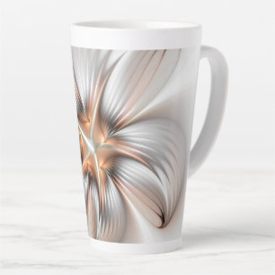 Floral Elegante Modernes Abstraktes Fraktal Milchtasse