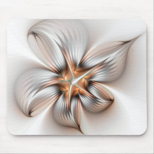 Floral Elegante Modernes Abstraktes Fraktal Mousepad