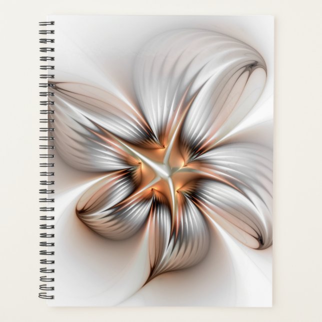Floral Elegante Modernes Abstraktes Fraktal Planer (Vorderseite)