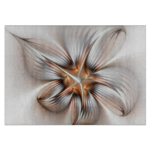 Floral Elegante Modernes Abstraktes Fraktal Schneidebrett