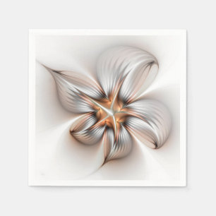 Floral Elegante Modernes Abstraktes Fraktal Serviette