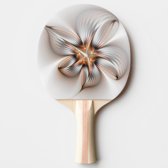 Floral Elegante Modernes Abstraktes Fraktal Tischtennis Schläger (Vorderseite)