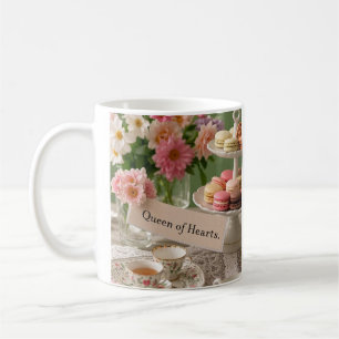 Floral elegante Teacup Königin der Herzen Kaffeetasse