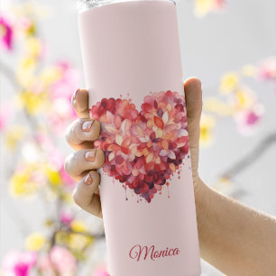 Floral Embrace Herz Zollamtliche Valentine Thermosbecher
