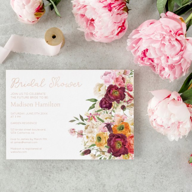 FLORAL Embrace Matrimony Bridal Dusche Einladung (Von Creator hochgeladen)