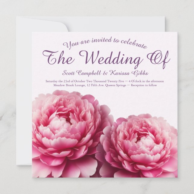 Floral Embrace Wedding Invitation Einladung (Vorderseite)