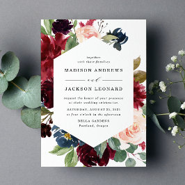 Floral enchanté | Faire-part de mariage de cadre