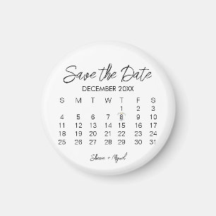 floral enregistrer la date Magnet