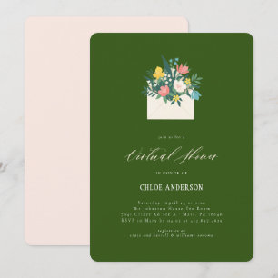 Floral Envelope Virtual Brautparty Einladung