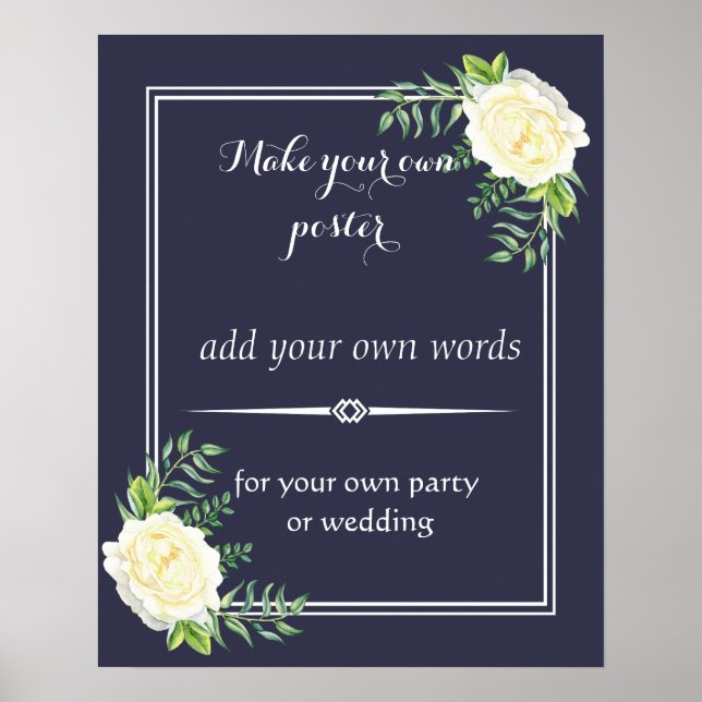 Floral Erstellen Sie Ihr eigenes Plakat (Vorne)