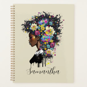 Floral étincelante Africaine Américaine