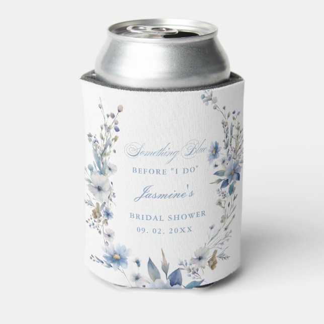 Floral Etwas Blau bevor ich Brautparty mache Dosenkühler (Kanne Rückseite)