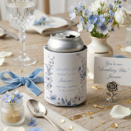 Floral Etwas Blau bevor ich Brautparty mache Dosenkühler
