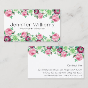 Floral Event Plane Visitenkarte