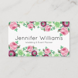 Floral Event Plane Visitenkarte