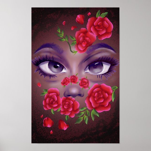 Floral Face  Poster (Vorne)