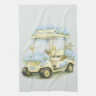 Floral Fairway Hortensie Golf Cart Salbei Geschirr Geschirrtuch