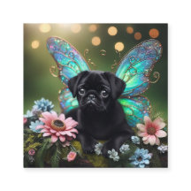 Floral Fairy Mops Umschließungskarte