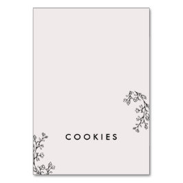 Floral Fairytale Carte Étiquette Buffet Personnali