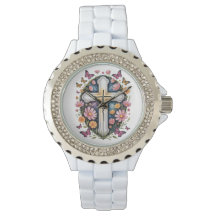 Floral Faith Cross