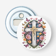 Floral Faith Cross