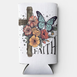 Floral Faith Cross Selters Dosenkühler