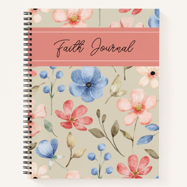 Floral Faith Journal Notizbuch (Vorderseite)