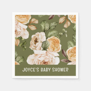 Floral Fall Babydusche Serviette