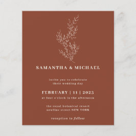 Floral Fall Boho Terracotta braunes Botanisches Bu Flyer