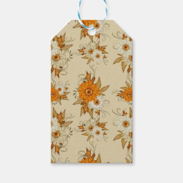 Floral Fall Geschenkmarke Geschenkanhänger (Vorderseite)