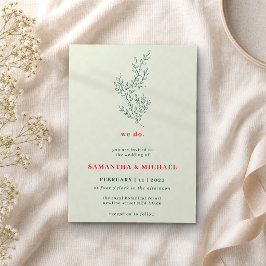 Floral Fall Green Boho Indie Botanische wir tun Einladung