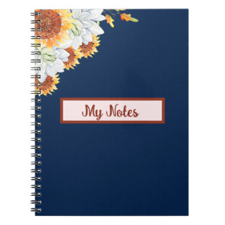 Floral Fall Inspirier School Notizblock
