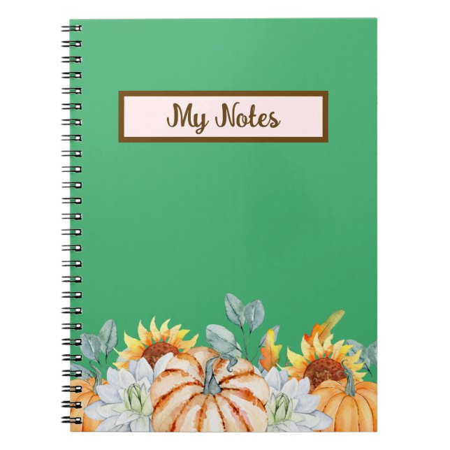 Floral Fall Inspirier School Notizblock (Vorderseite)