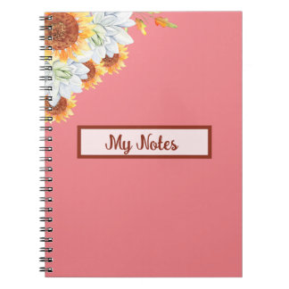 Floral Fall Inspirier School Notizblock