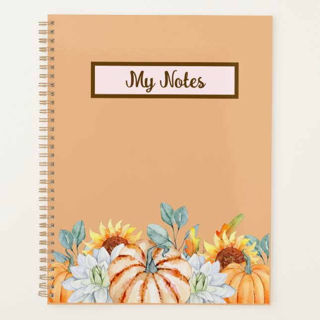 Floral Fall Inspirier School Planer (Vorderseite)