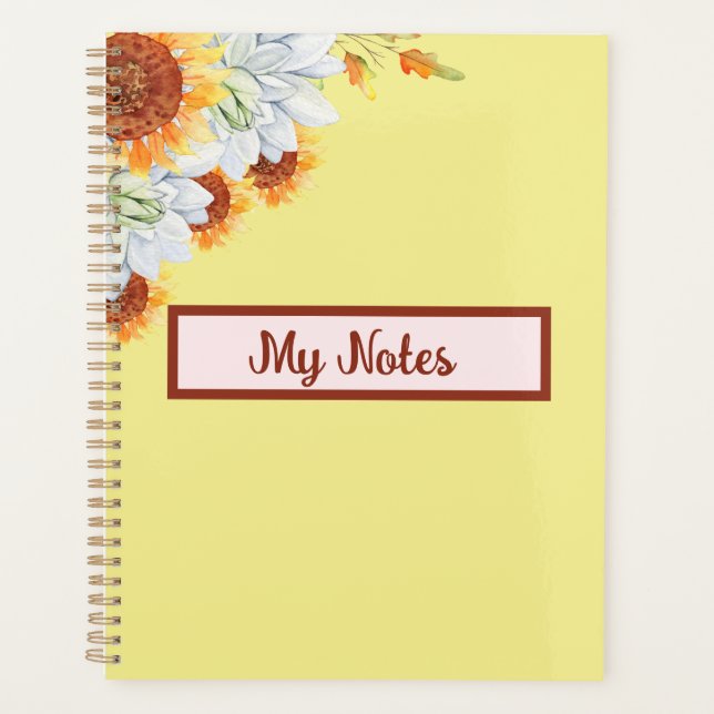Floral Fall Inspirier School Planer (Vorderseite)
