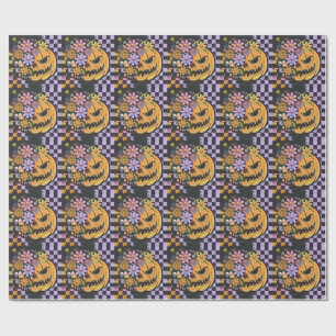 Floral Fall Pumpkin Halloween Geschenkpapier