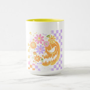 Floral Fall Pumpkin Halloween Tasse