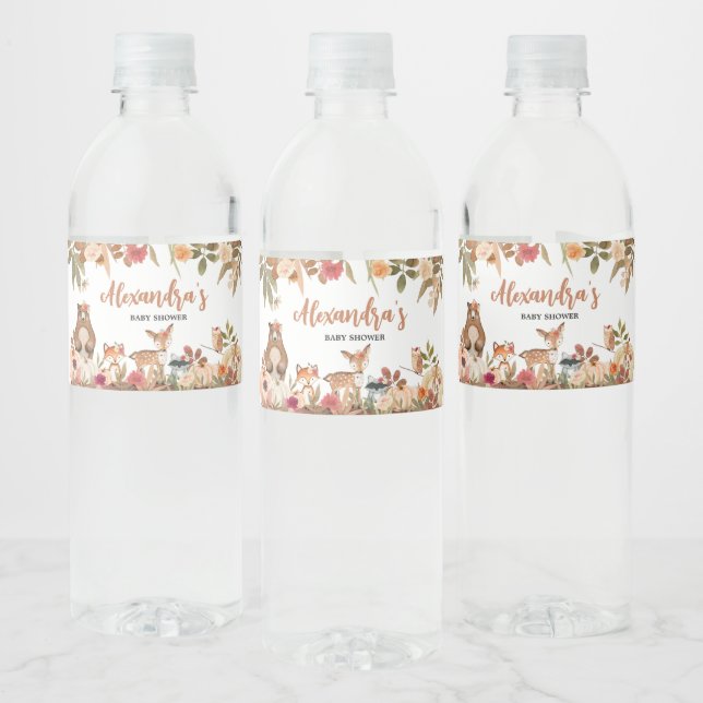 Floral Fall Woodland Babydusche (Flaschen)