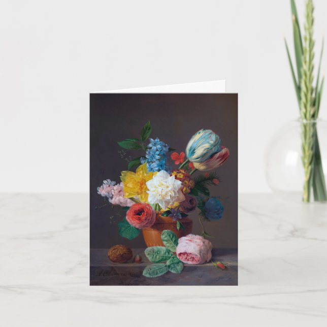 Floral Faltschachtel Dankeskarte (Vorderseite)