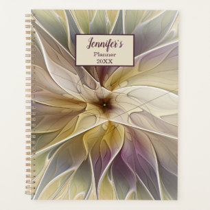 Floral Fantasy Gold Eggue Abstrakte Kunst Name Planer