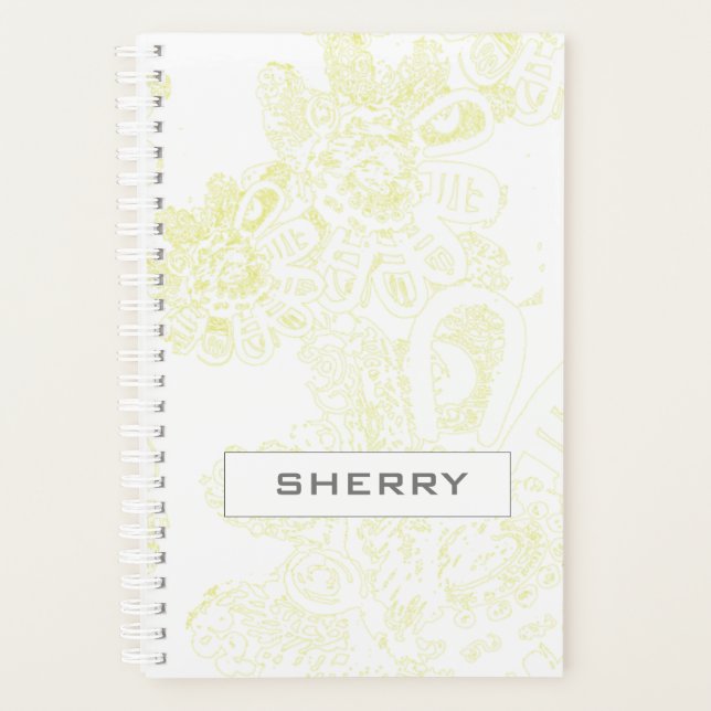 Floral Fantasy Monogram Planer (Vorderseite)