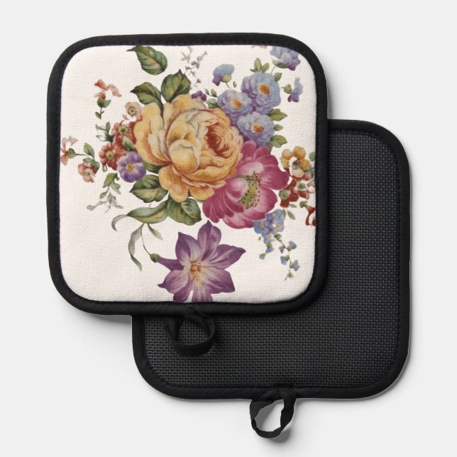 Floral Fantasy  Topflappen (Vorderseite/Rückseite)