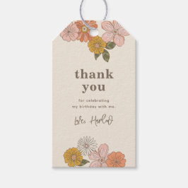 Floral Favor Tag | Retro-Gefallen Geschenkanhänger