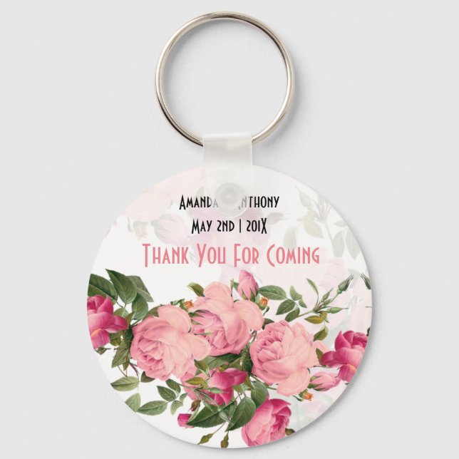 Floral favors-Dankeschön-Geschenk Schlüsselanhänger (Vorderseite)