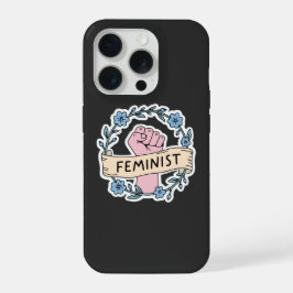 Floral Feministische iPhone 15 Pro Hülle
