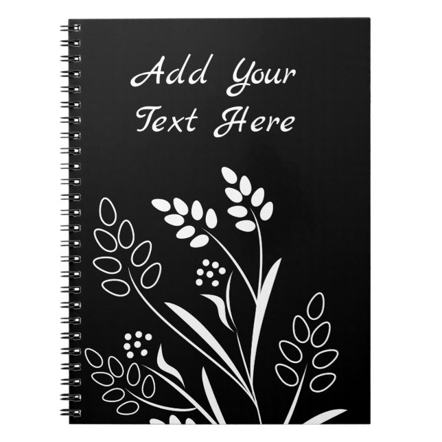 Floral Feuille Design Spiral Carnet photo (Devant)