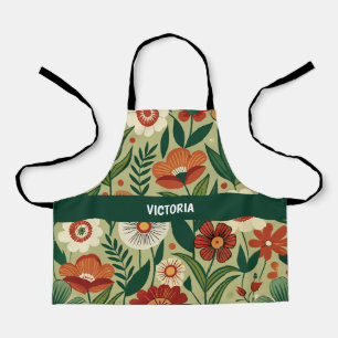 Floral Field Retro Custom Muster Schürze