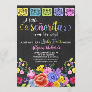 Floral Fiesta Baby Dusche Einladung